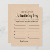 誕生日パーティー誕生日の男の子の年齢 (正面/裏面)
