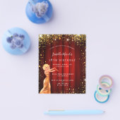 誕生日パーティー赤い金ゴールドグリッタードレス映画の予算 チラシ (シングル)