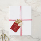 誕生日パーティー赤金ゴールド吹き感謝してい出し ギフトタグ (より糸付き)