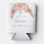 誕生日パーティー赤面バラフローラパンパスグラス名 缶クーラー (正面)