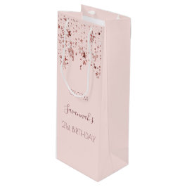 誕生日パーティー赤面バラ金ゴールド星名 ワインギフトバッグ