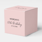 誕生日パーティー赤面ピンクサンキューネーム フェイバーボックス (正面サイド)