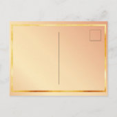 誕生日パーティー金ゴールドの招待 ポストカード