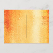 誕生日パーティー金ゴールドバウの日付を保存 ポストカード (裏面)