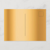 誕生日パーティー金ゴールドフローラの豪華な招待 ポストカード (裏面)