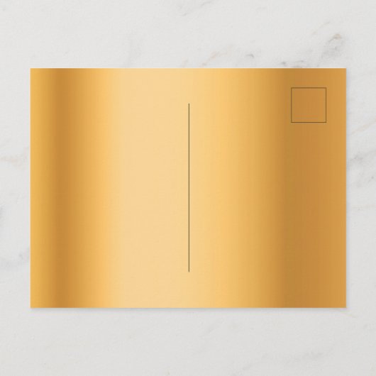 誕生日パーティー金ゴールドフローラの豪華な招待 ポストカード (裏面)