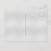 誕生日パーティー銀のグリッターメタル日付を保存 案内ポストカード (裏面)