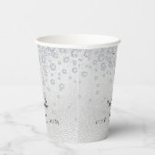 誕生日パーティー銀のダイヤモンド名グラマラス 紙コップ (右)