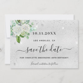 誕生日パーティー銀のフローラは日付を保存 セーブザデート