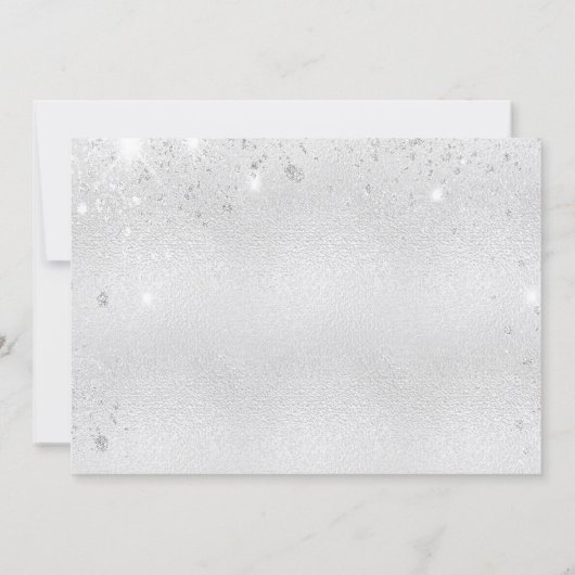 誕生日パーティー銀のフローラは日付を保存 セーブザデート (裏面)