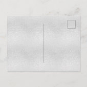 誕生日パーティー銀ピンクのドリップバルーンの女の子 インビテーションポストカード (裏面)