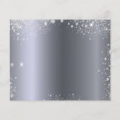 誕生日パーティー銀色の予算は日付を保存 チラシ (裏面)