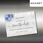 誕生日パーティー銀色は日付の磁石を保存