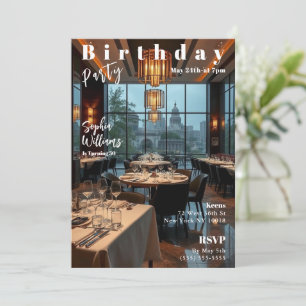 誕生日パーティー雑誌の表紙 招待状