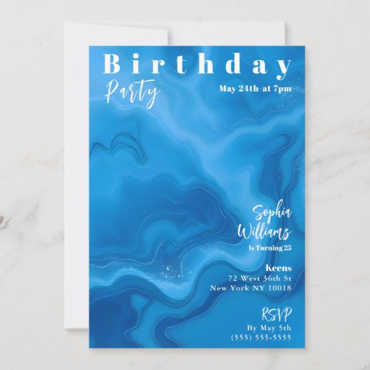 誕生日パーティー雑誌の表紙 招待状 (正面)