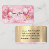 誕生日パーティー風船ギフトハート 名刺 (正面/裏面)