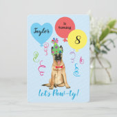 誕生日パーティー風船ベルギーマリノワ 招待状 (スタンド正面)