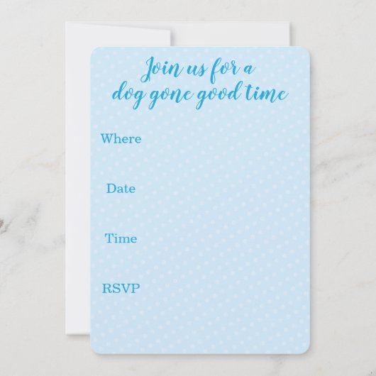 誕生日パーティー風船ペンブロークウェルシュコーギー 招待状 (裏面)