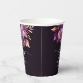 誕生日パーティー食器パープルピーニーテンプレート 紙コップ (右)