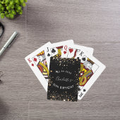 誕生日パーティー黒い金ゴールドグリッターダスト名 トランプ