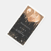 誕生日パーティー黒い金ゴールドグリッターバルーン名 (コーナー)