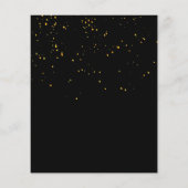 誕生日パーティー黒人男性金ゴールド予算の招待 チラシ (裏面)