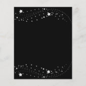誕生日パーティー黒銀の星の予算エレガント額 チラシ (裏面)