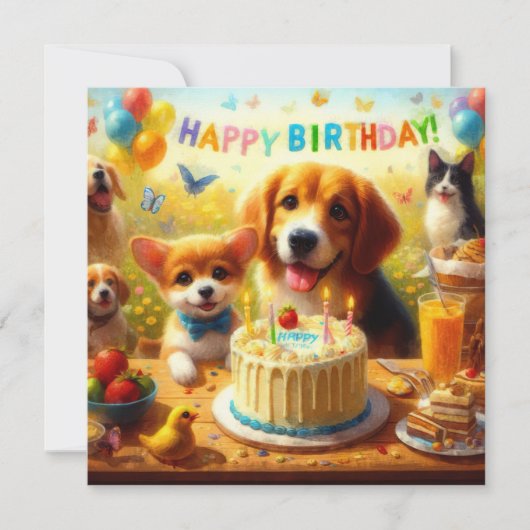 誕生日パーティー1 ノートカード (正面)