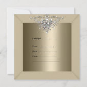 誕生日パーティー30th金ゴールドコーヒーピンクパール 招待状 (裏面)