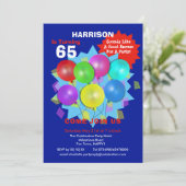 誕生日パーティー65thマイルストーンインビタパーソナライズされたット 招待状 (スタンド正面)