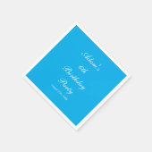 誕生日パーティー6th第6名前をカスタムするカラー時代 スタンダードカクテルナプキン (角)