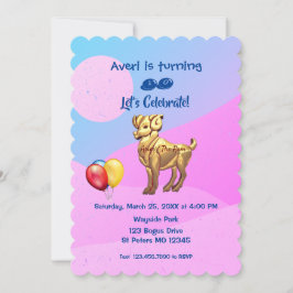 誕生日パーティー – おひつじ（3月21日～4月19日）招待 招待状