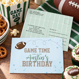 誕生日パーティー かわいい ゲーム サッカー ポストカード
