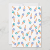 誕生日パーティー |アイスクリームのご招待 招待状 (裏面)