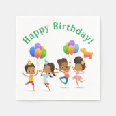 誕生日パーティー(アフリカ系アメリカ人) スタンダードカクテルナプキン (正面)