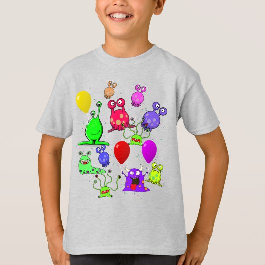 誕生日パーティー(エイリアン付) Tシャツ (正面)