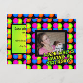 誕生日パーティー オーダーメイド フォト 招待状 (正面/裏面)