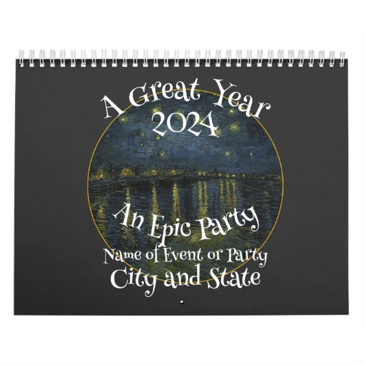 誕生日パーティー ガール ボーイ 2024 ママ パパ 卒業クラス カレンダー (カバー)