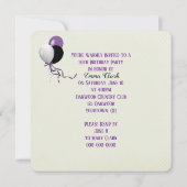 誕生日パーティー – クイーンアンのレースをクリップボードに 招待状 (裏面)