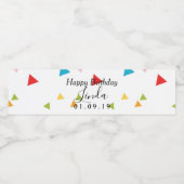 誕生日パーティー コンフェッティ 形 ペットボトルラベル (シングルラベル)