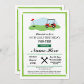 誕生日パーティー ゴルフ どんな年齢でも 50歳 60歳 誕生日招待状 招待状 (正面/裏面)