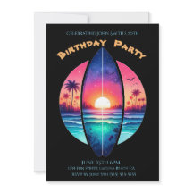 誕生日パーティー – サンセットのサーフボード