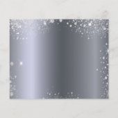 誕生日パーティー シルバー ブルー 予算を抑えた Save the Date チラシ (裏面)