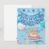 誕生日パーティー  シーズンカード (正面/裏面)