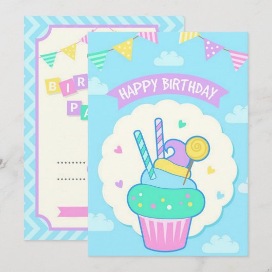 誕生日パーティー シーズンカード (正面/裏面)