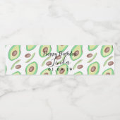 誕生日パーティー タコ アボカド ペットボトルラベル (シングルラベル)