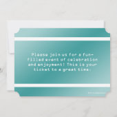 誕生日パーティー チケット型 招待状 (裏面)