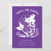 誕生日パーティー – ハワイアンマーメイド 招待状 (正面)