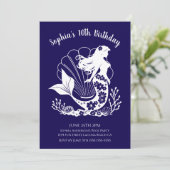 誕生日パーティー – ハワイアンマーメイド 招待状 (スタンド正面)