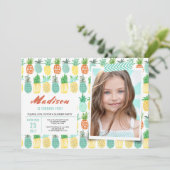 誕生日パーティー | パイナップル フルーツ | 招待状 (スタンド正面)